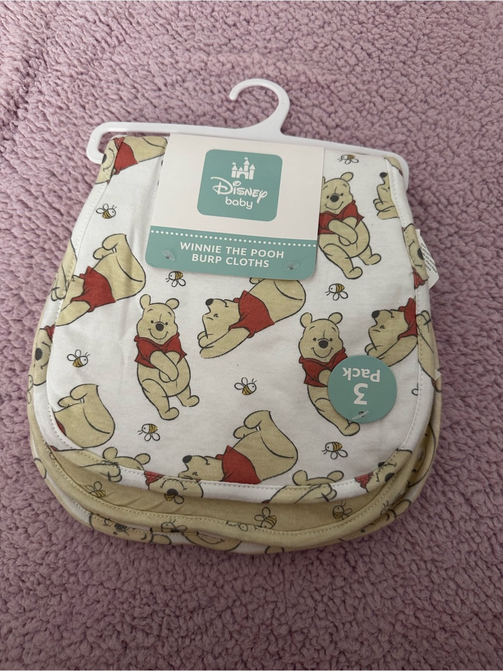 Disney Baby Winnie the Pooh Bibs - White, Red, Yellow